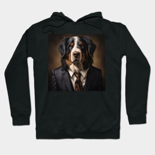 Bernese Mountain Dog in Suit Hoodie